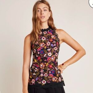 Maeve by Anthropologie Kirstie Embroidered Top